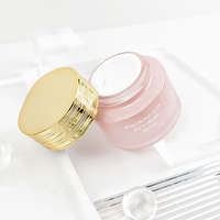 Emballage de produit de soin de la peau bouteille de lotion en verre rose dégradé de couleur personnalisée avec pompe et ensemble de récipients pour crème pour le visage