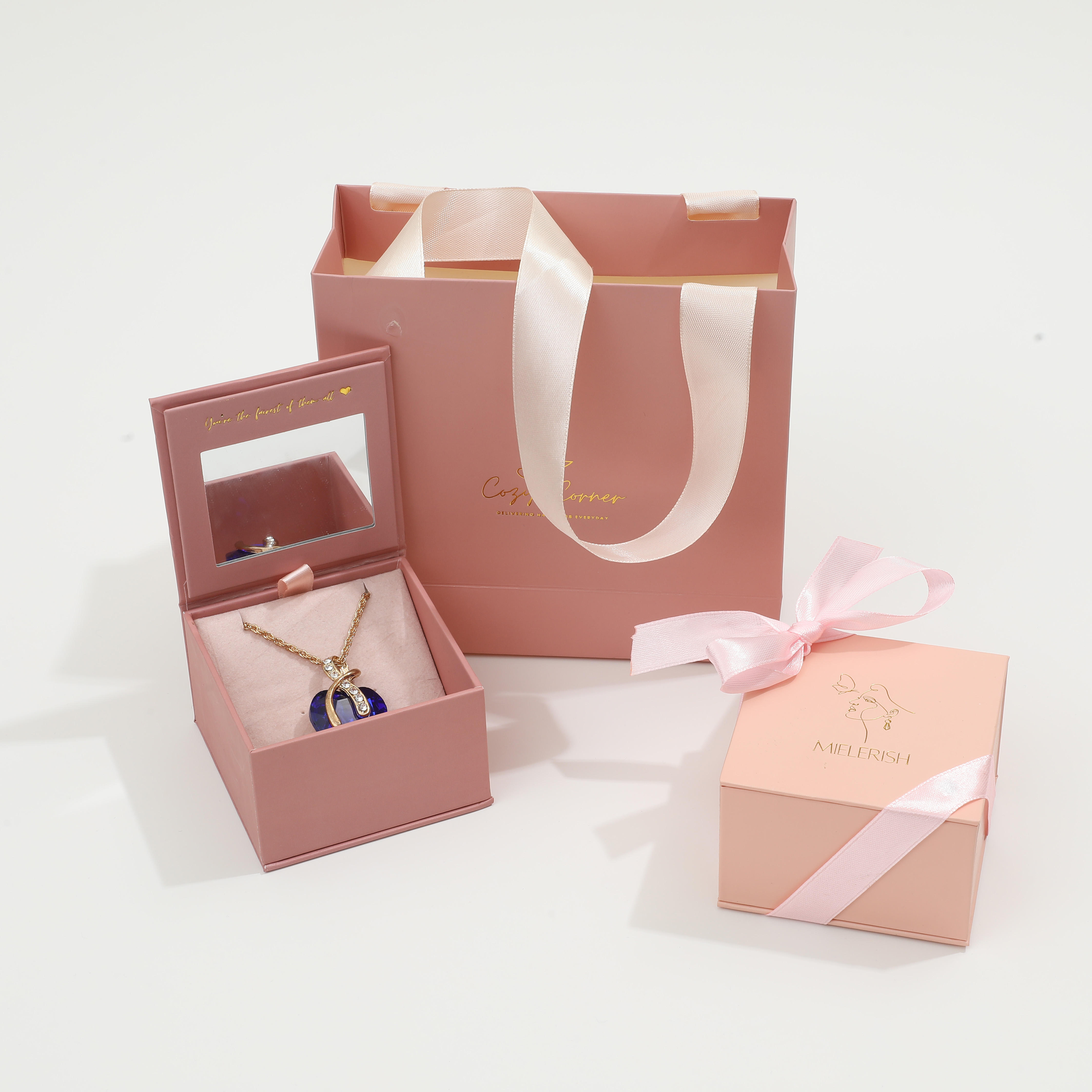 Coffret à champagne avec sac en papier