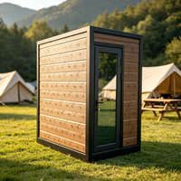 Baño Portátil Sanitario, Inodoro Móvil con Diseño Moderno, Material de Contenedor Transpirable para Uso en Exteriores y Dormitorios
