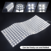 Feuille de panneau flexible 24V dimmable 3000K 4000K 6000K 242 LED avec diffuseur de surface, feuille LED pliable à rétroéclairage, CRI 90 élevé
