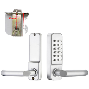 Serrure de porte extérieure à loquet unique, sans clé, à <span class=keywords><strong>code</strong></span>, étanche, avec poignée à levier en acier - Product Image 2