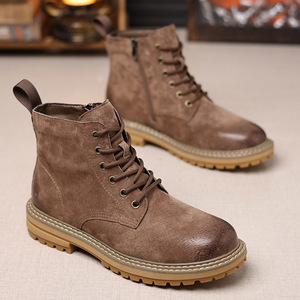 2026 New <b>Men</b> High Top All-match Retro <b>Work</b> <b>Shoes</b> Mid-top Outdoor Ankle Boots - Product Image 2