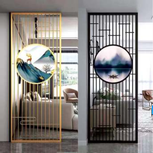 Simple Modern Stainless Steel Room <b>Divider</b> <b>Screen</b> Metal Partition Wall for Indoor Decoration - Product Image 3
