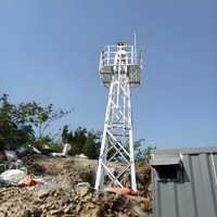 Tour de surveillance radar 25m-50m compatible multibandes, tour de défense basse altitude pour aéroport/port, résistante aux typhons de niveau 12