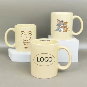 OEM Isı Transferli El Yapımı Krem Tarzı Özel Sevimli Noel Mat Seramik Kahve Seyahat Kupası - Product Image 5