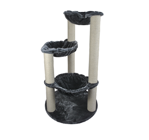 Tour de maison d'<span class=keywords><strong>arbre</strong></span> de grand <span class=keywords><strong>chat</strong></span> en <span class=keywords><strong>gros</strong></span> avec trois grands hamacs - Product Image 3