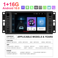Radio con GPS para coche, reproductor estéreo universal con Android 12, DVD, para Chevrolet/Chrysler/Jeep/Dodge