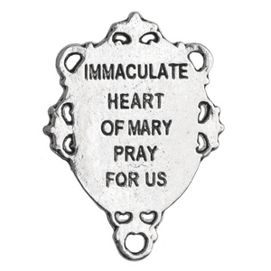 Centro in Lega del Sacro Cuore di Maria per la Realizzazione di Rosari Cattolici, 29mm, Argento Antico - Product Image 5