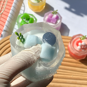 2025 simpatico Dessert a tema Kiwi Mango spremere budino tazza antistress giocattoli di rilassamento sensoriali a forma di <span class=keywords><strong>torta</strong></span> - Product Image 3