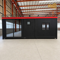 Maisons préfabriquées 40 pieds à aile unique extensible, extérieur blanc, mur en cristal de carbone, 2 salles de bain, logement pour travailleurs agricoles