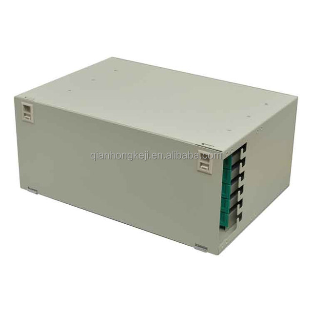 High Quality Cold-rolled Steel Material 19'' Rack Mounted Type Fiber Optic Patch Panel ODF 96FO Optical Distribution Frame