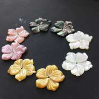 MOP blanc gros bijoux à bricoler soi-même moyen percé fleur coquille en rose blanc os et corail perles en vrac