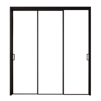 Porte coulissante triple à joint ultra-fin, système parfait, porte de séparation invisible pour cuisine, balcon, salon, usage domestique
