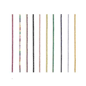 LOZRUNVE 925 Plata oro multicolor Arco Iris piedra CZ eternidad pulsera de tenis - Product Image 5