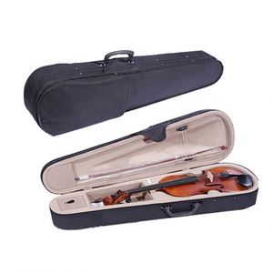 Estuche Rígido Portátil con Forma de Violín para Violín de Tamaño 3/4 con Correa de Hombro Ajustable - Estuche Impermeable de EVA Negro - Product Image 1