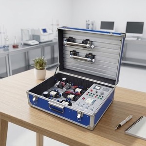 Sistema <span class=keywords><strong>de</strong></span> Entrenamiento Neumático PLC Portátil para <span class=keywords><strong>Educación</strong></span> Vocacional con Diseño Modular y Multiprotección - Product Image 1