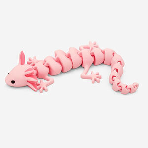 Axolotl imprimé en 3D, grand modèle multicolore, adorable têtard articulé, jouet anti-stress idéal pour adultes, à collectionner et à jouer - Product Image 1