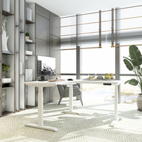 Cadre de bureau en forme de L ergonomique, moderne, durable, en métal, électrique, réglable en hauteur, modulaire, à installation rapide