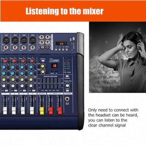 Mezclador de Audio Digital Profesional Aoshen de 4 Canales para DJ, Consola de Mezclas con Amplificador de Potencia para Actuaciones en Escenario - Product Image 4