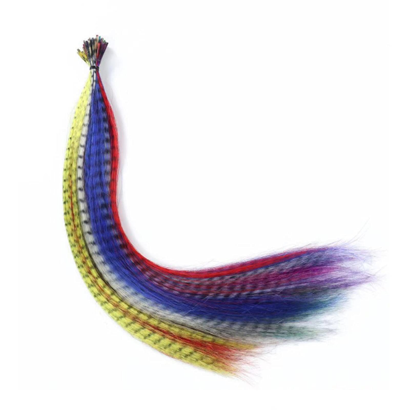 16in Multiple optional colors Chemical fiber feather Hair Extensions Wig for Women