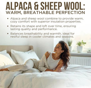 <span class=keywords><strong>Couette</strong></span> respirante et lourde <span class=keywords><strong>en</strong></span> tissu de bambou, taille Queen, mélange pur et naturel de <span class=keywords><strong>laine</strong></span> <span class=keywords><strong>d</strong></span>'<span class=keywords><strong>alpaga</strong></span> et de <span class=keywords><strong>laine</strong></span> de mouton <span class=keywords><strong>d</strong></span>'Australie - Product Image 6