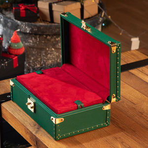 Customizable Genuine Leather Travel Box Trunk for Men's &amp; Women's <strong>Watches</strong> Square Shape <strong>Display</strong> Storage for 8 <strong>Watches</strong> - Product Image 6