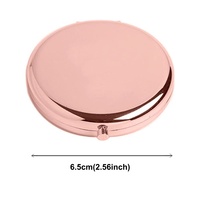 Compact Double-Sided Foldable Round Vanity Makeup Mirror for Women Girls Portable Travel Cosmetic Mirror Pocket Purse Handbag