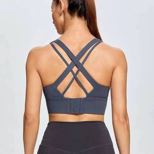 Vêtements de sport grande taille S-3XL, débardeur de yoga, vêtements de sport, soutien-gorge de sport pour femme à maintien élevé et antichoc, dos croisé, pour la course, l'entraînement et le fitness - Product Image 3