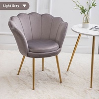 Chaise en coquille de velours vert vif pieds en métal doré chaise d'appoint moderne pour salon chambre décor à la maison