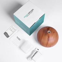 500ml ultrasonik soğuk Mist hava nemlendirici masa uçucu yağ Aroma YAYICI 7 renkli LED ışıklar pil işletilen İngilizce