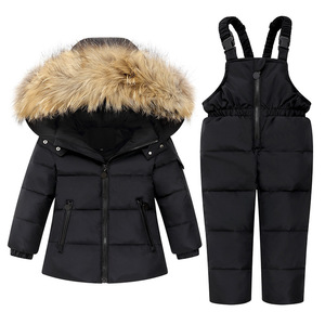 Nuevo conjunto de chaqueta de plumón para niños con capucha de 1 a 4 años, abrigo para bebé y traje de esquí para niñas, cierre de cremallera - Product Image 1