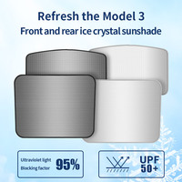 Pare-soleil pour Tesla modèle 3 Highland 2023 2024 boucle en tissu de glace pare-soleil verre avant arrière lucarne accessoires d'isolation thermique