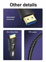 Câble Fibre Optique HDMI 2.1 8K Ultra HD 48 Gbps Zéro Atténuation Zéro Latence Grade AOC Câble Vidéo Optique Hybride Actif
