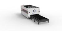 Machine de découpe laser à fibre entièrement fermée DP Laser 3015, refroidie par eau, haute productivité, table d'échange automatique, pour carbone et acier inoxydable
