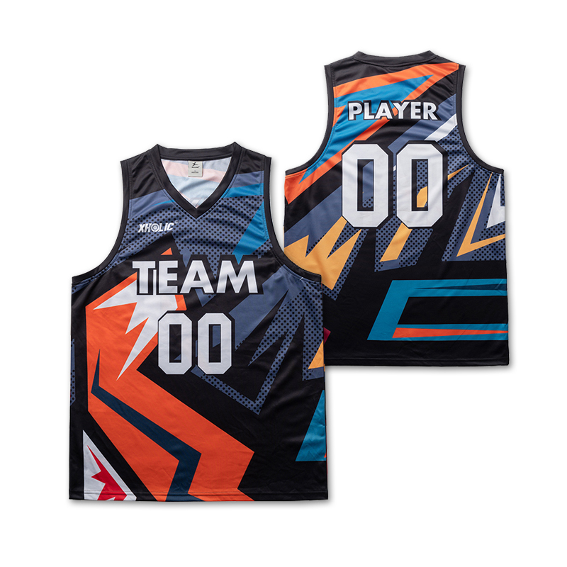 Custom Design Sublimated Embroidery Basketball Jersey