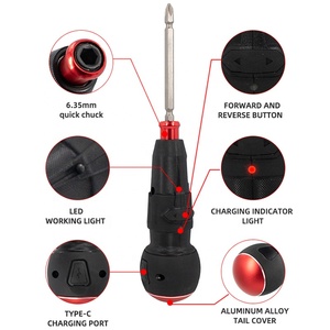 Tournevis électrique sans fil miniature Ananke Tools 3,6 V léger, poignée en plastique, industriel, bricolage, OEM personnalisable, rechargeable par USB - Product Image 4