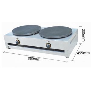 <span class=keywords><strong>Crêpière</strong></span> à gaz GPL de comptoir de machine à crêpes en fonte à deux plaques à vendre à des prix abordables - Product Image 1