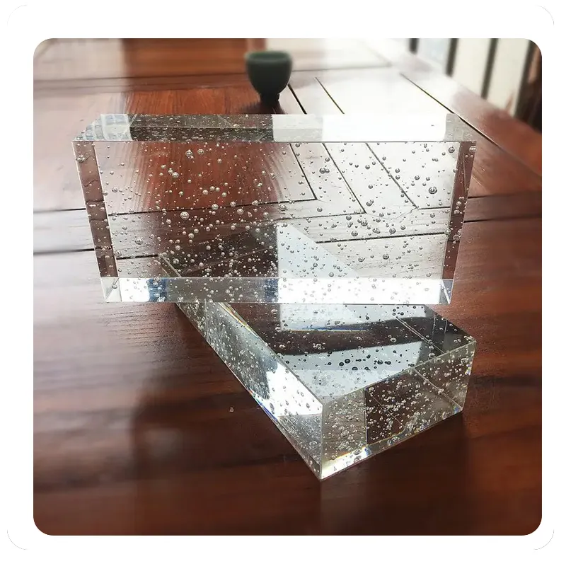 popular sale decorative glass solid brick new style art glass with polished surface rectangular wholesale glass brick