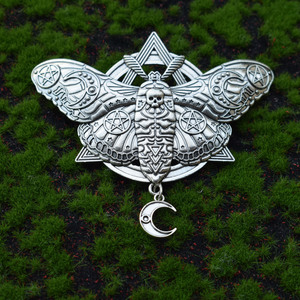 Horquilla Vintage Gótica de Brujería con Mariposa y Luna para Mujer, Accesorios de Pelo para Fiesta de Halloween, Joyería - Product Image 6