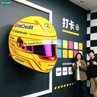 Réplica de Casco de Carreras Ferrari F1 a Escala 2:1, Modelo Gigante de Casco de Piloto de Fórmula 1 para Decoración
