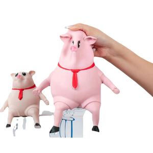 Lindo Juguete de Cerdo Elástico Rosa, Divertido Juguete Antiestrés de Cerdo de Dibujos Animados, Juguete Blandito para Aliviar el Estrés y la Broma - Product Image 2