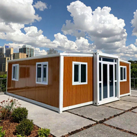 Maison préfabriquée de luxe en acier, structure mobile portable, 20 pieds, 40 pieds, 3 chambres, extensible, conteneur pliable, mini-maison