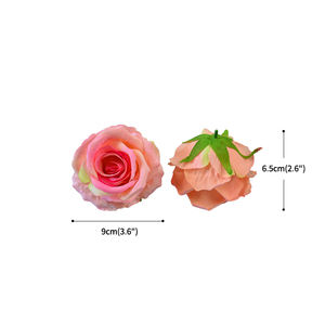 Buena calidad, precio bajo, terciopelo artificial, flor de Rosa, cabeza de flor de tacto Real, flor de flujo para el hogar, oficina, Hotel, boda - Product Image 6