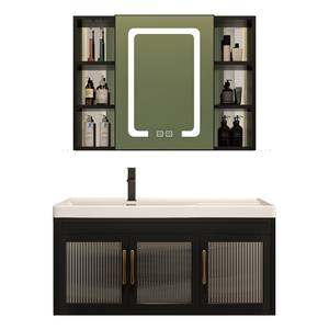 Mueble de Baño Suspendido de Aluminio con Lavabo de Cerámica Integrado para Baño - Product Image 6