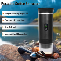 Machine à expresso portable électrique et à piles, manuelle, 20 bars, à pression manuelle, pour le camping, les voyages et la randonnée