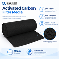 Media Filter Karbon Aktif Gulungan Bahan Filter Udara Nonwoven untuk Adsorpsi Bau dan Gas