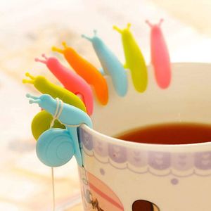 Clips de Silicona con Forma de Caracol para Bolsitas de Té - Identificador Creativo de Tazas Macaron, Clips Reutilizables para Bolsitas de Té - Product Image 1