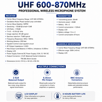 Mikrofon Nirkabel UHF Profesional JIN JUE UA-X3 Harga Pabrik, Ringan dan Portabel untuk Panggung, Karaoke, dan Pengajaran