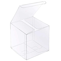 Boîte d'emballage en plastique à couvercle rabattable large personnalisée, haute transparence, pliable, pour petits cadeaux