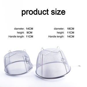 Frittierkorb aus rostfreiem Stahl in Lebensmittel qualität, runde Drahtgitter siebe für gesundes Braten, um den Tropfen von Lebensmitteln zu verhindern - Product Image 2